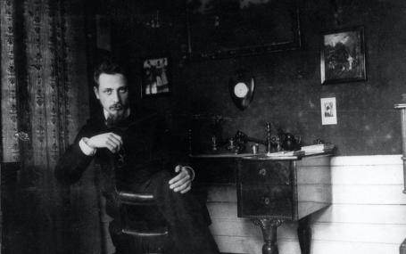 Black and white photograph of Rilke
