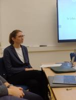 Anna at the discussion after her paper at IZEA