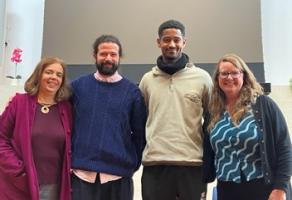 Claudia Pazos-Alonso, Gui Perdigão, Alfie Enoch, Claire Williams (© Richard Turner)