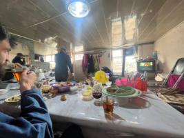 A common scene in Central Asian homestays